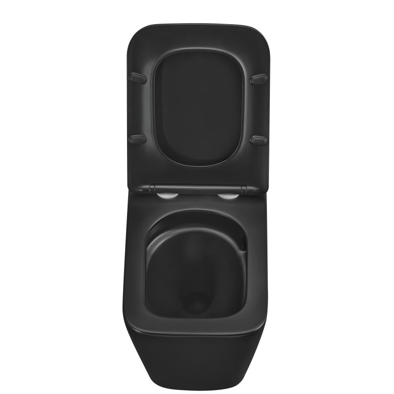 Унитаз подвесной Mixxus Premium QUADRO-0301-T3 BLACK 490х340х360mm, система смыва TORNADO 3.0 (MP65