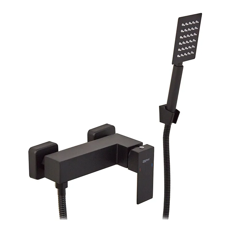 Смеситель для душа Zerix KUB-003 Black из нерж. стали SUS304 (Цв. черный)