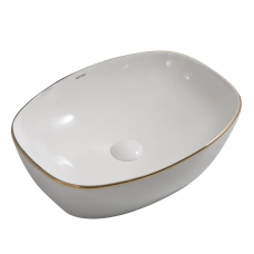 Раковина накладна Mixxus Premium DIVERSE-0109 EDGE GOLD 500х380х140мм