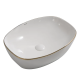 Раковина накладная Mixxus Premium DIVERSE-0109 EDGE GOLD 500х380х140mm