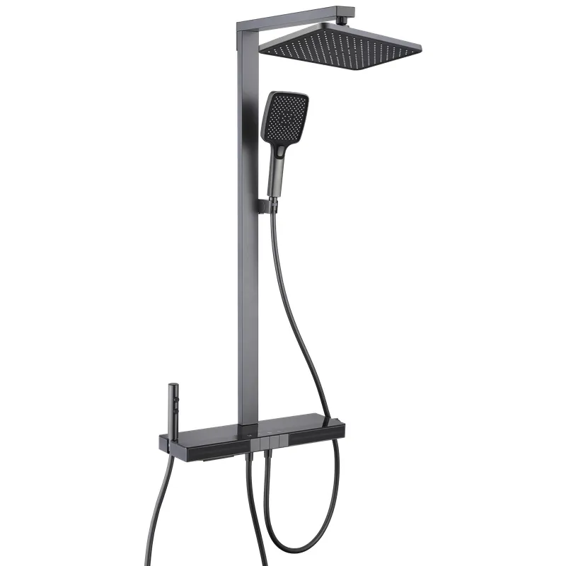 Душевая колонна с термостатическим смесителем Mixxus Premium Next-009-J Graphite, 4 режима