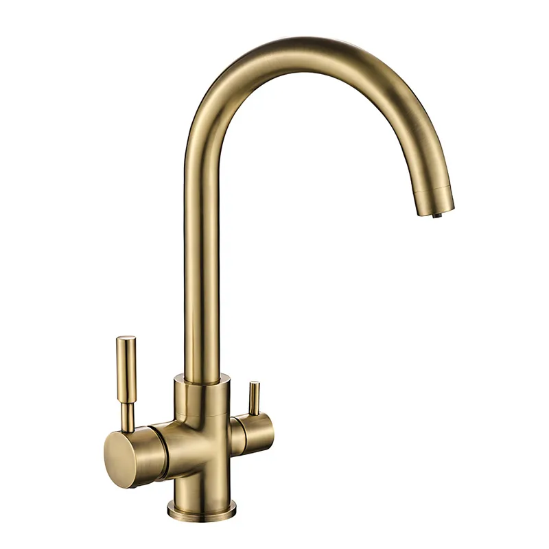 Кухонный смеситель на две воды Mixxus Premium Mafin 021 (Bronze)