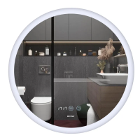 Зеркало Mixxus PLAIN MC10-80 с LED Touch, Anti-fog, димером, регулировкой яркости, часами