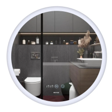 Дзеркало Mixxus PLAIN MC10-80 з LED Touch, Anti-fog, димером, регулюванням яскравості, годинником