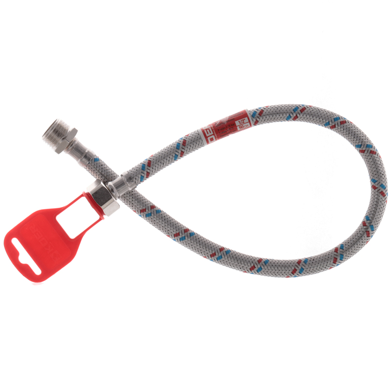 Гибкий шланг для подключения воды гайка 1/2'' - Штуцер 1/2'' (50 см) Koer
