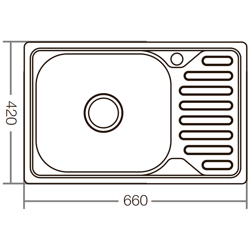 Мойка кухонная Zerix Z6642-08-180D (decor)