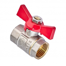 Кран кульовий Waterpro WP602-15FFW - 1/2" ГГБ (сталева бабочка)