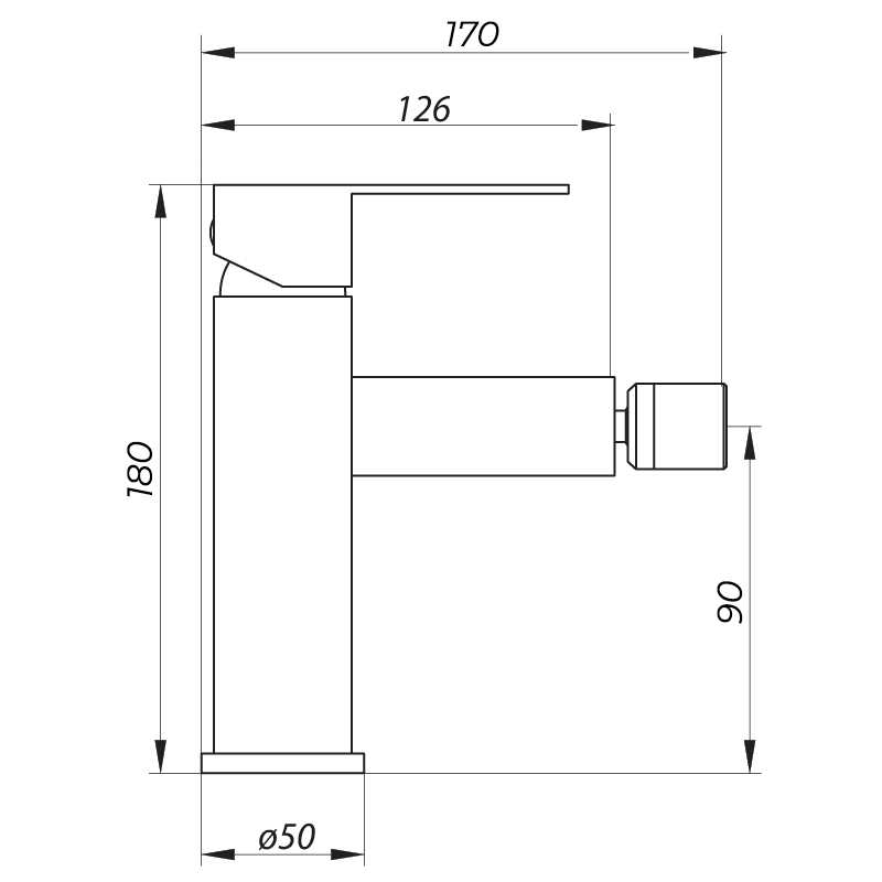 Смеситель для биде Zerix LR75033