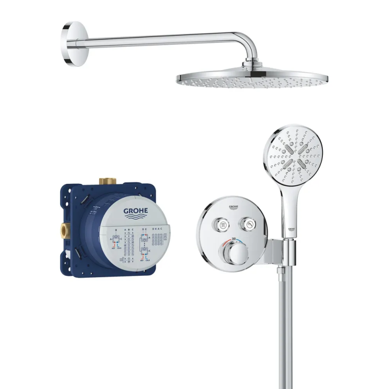 Скрытая душевая система с Rainshower Mono 310 Grohe Grohtherm SmartControl