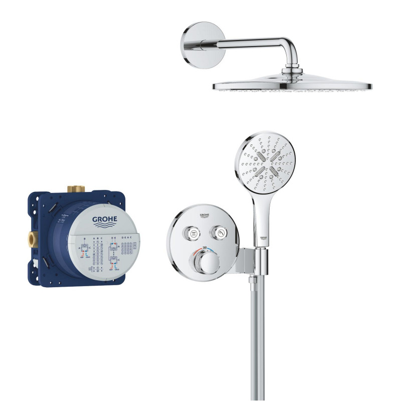 Скрытая душевая система с Rainshower Mono 310 Grohe Grohtherm SmartControl