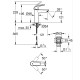 Однорычажный смеситель для раковины M-Size Grohe Eurosmart New с нажимным донным клапаном (23923003