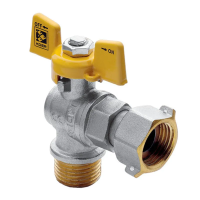 Кран с накидной гайкой 1/2" ГШБ газ угловой Koer KR.221.G