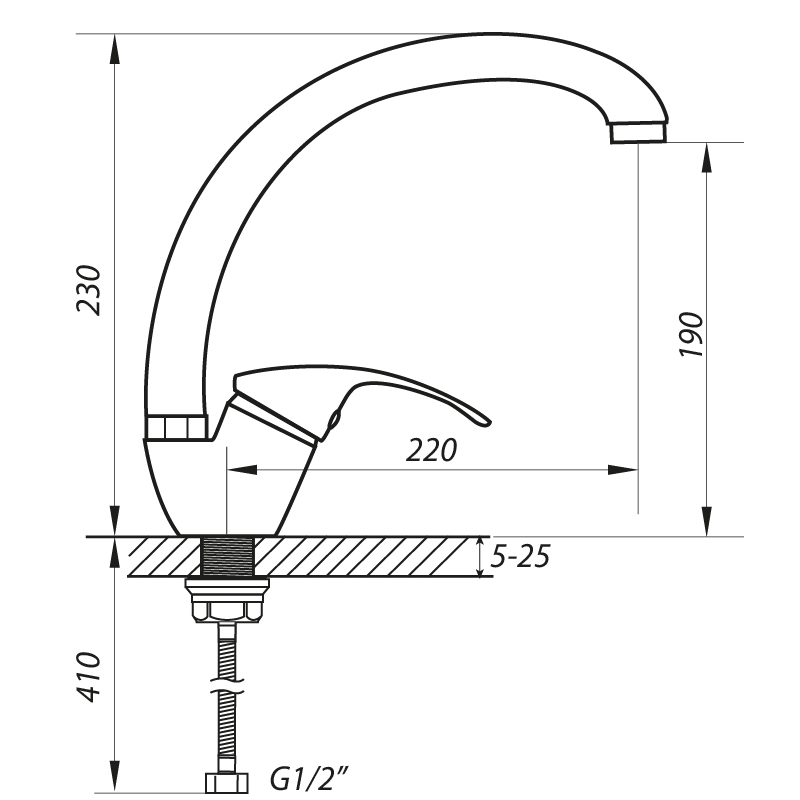Смеситель для кухни Zerix YUB 270