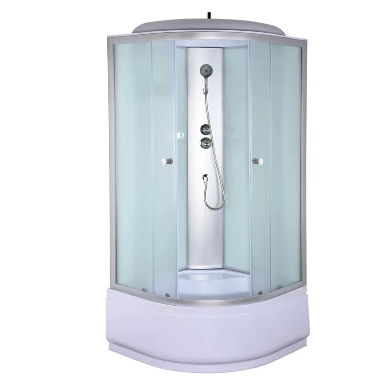 Бокс душевой без гидромассажа Mixxus STRONG SB01-90x90x215-FB SATIN с высоким поддоном