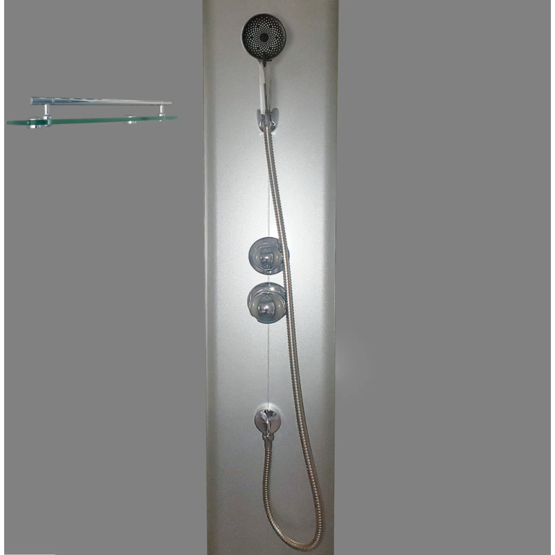 Бокс душевой без гидромассажа Mixxus STRONG SB01-90x90x215-FB SATIN с высоким поддоном