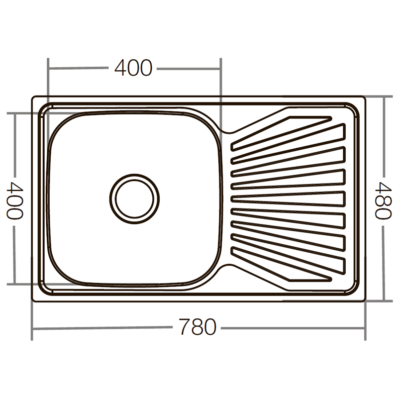 Мойка кухонная Zerix Z7848-08-180D (decor)