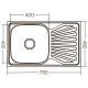 Мойка кухонная Zerix Z7848-08-180D (decor)
