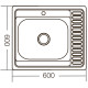 Мойка кухонная Zerix Z6060R-06-160E (Satin)