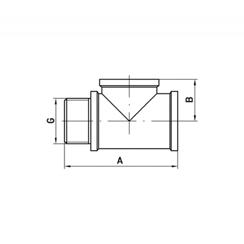 Трійник Koer KF.T06FFM.WN 1/2'' ВВН (без нікелю)