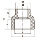 Муфта редукционная ВВ 40x25 PPR Koer K0035.PRO