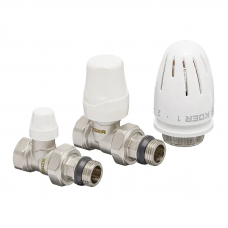 Комплект для підключення радіатора Koer SET-12 - 1/2"x1/2" (прямий) з термоголовкою ВН