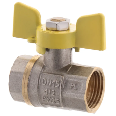 Кран кульовий FERRO PL 1/2" ГГБ газ art. 602 (латунна куля)