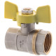 Кран шаровый FERRO PL 1/2" ГГБ газ art. 602 (латунный шар)