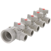 Коллектор 5-way с шаровыми кранами (40x20) PPR Koer K0172.PRO