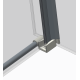 Бічна стінка для кабіни Koer SR SW01-90x200-TR-01 прозоре скло Easy Clean 8мм, хром