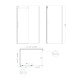 Бічна стінка для кабіни Koer SR SW01-90x200-TR-01 прозоре скло Easy Clean 8мм, хром
