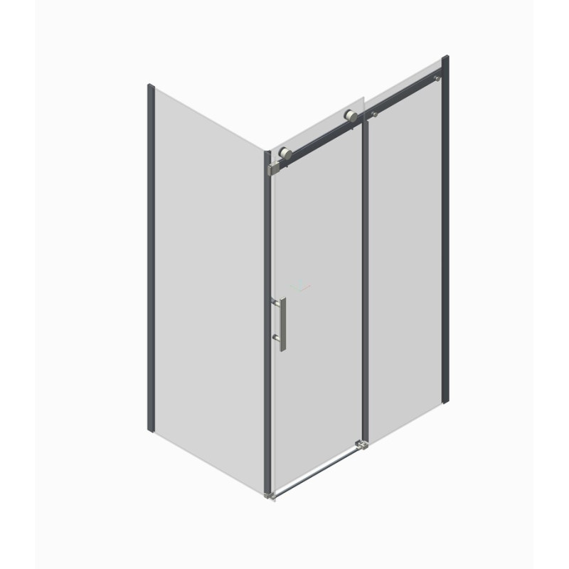 Бічна стінка для кабіни Koer SR SW01-90x200-TR-01 прозоре скло Easy Clean 8мм, хром