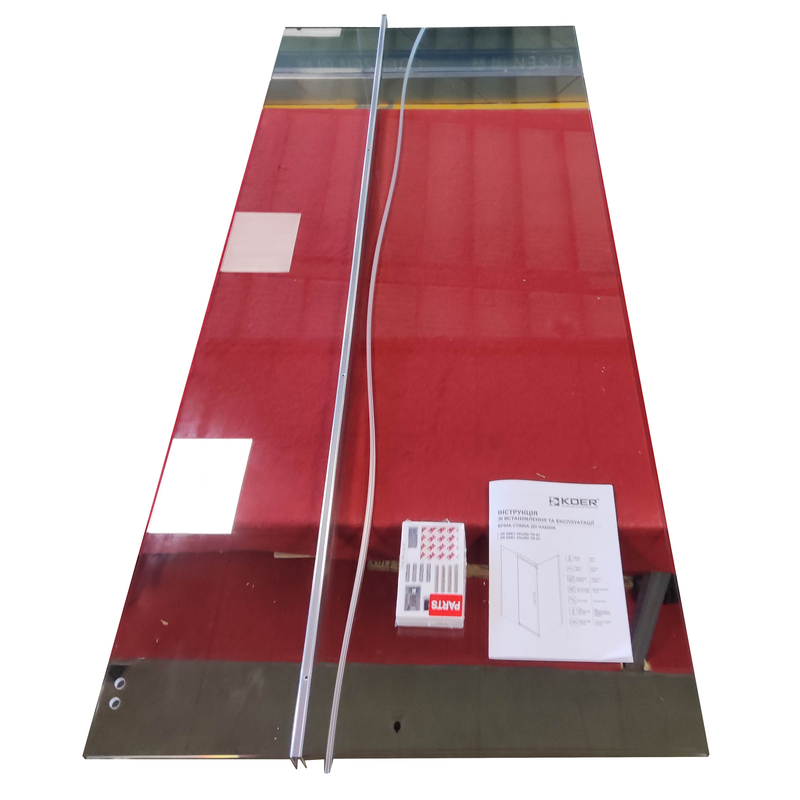 Бічна стінка для кабіни Koer SR SW01-90x200-TR-01 прозоре скло Easy Clean 8мм, хром