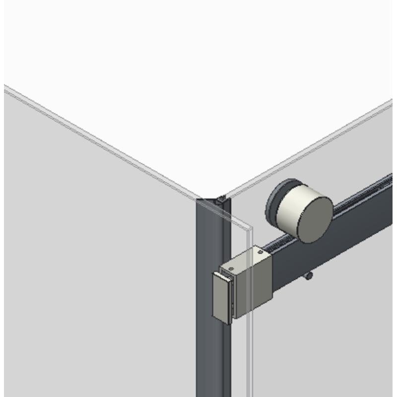 Бічна стінка для кабіни Koer SR SW01-90x200-TR-01 прозоре скло Easy Clean 8мм, хром