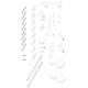 Бічна стінка для кабіни Koer SR SW01-90x200-TR-01 прозоре скло Easy Clean 8мм, хром