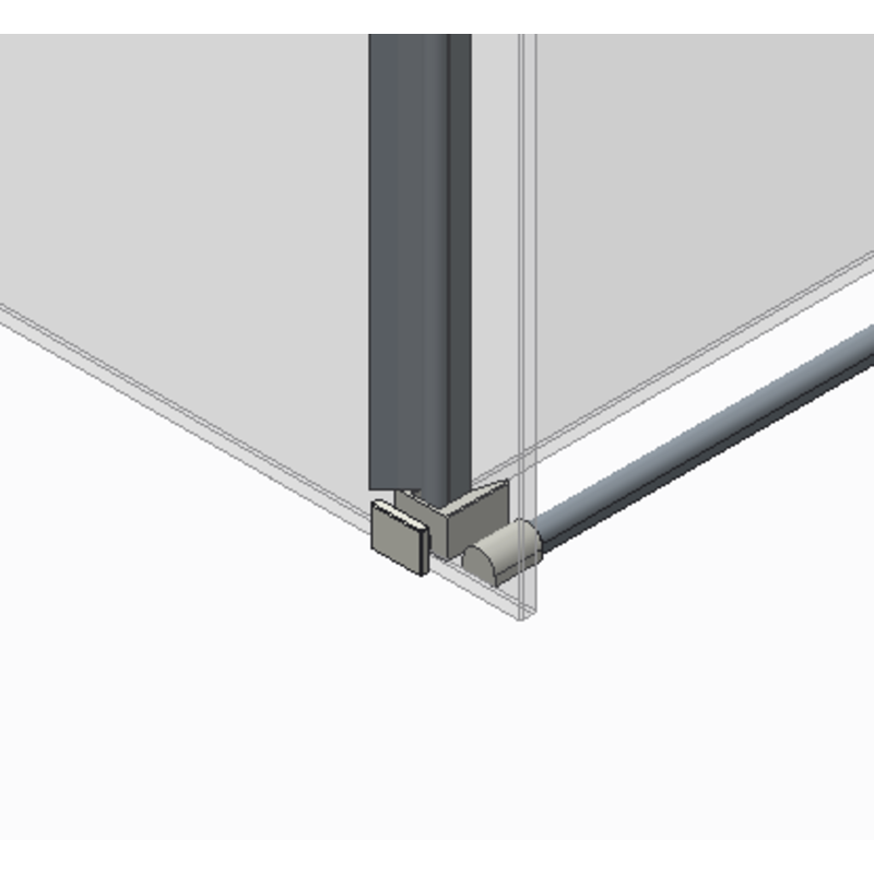 Бічна стінка для кабіни Koer SR SW01-90x200-TR-01 прозоре скло Easy Clean 8мм, хром