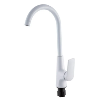 Смеситель для кухни Plamix Lucas-011 SET White с подводкой