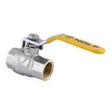 Кульовий кран Nolf NF.612 - 1/2" FF ГГВ YELLOW, ручка "важіль" жовта
