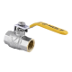 Кульовий кран Nolf NF.612 - 1/2" FF ГГВ YELLOW, ручка "важіль" жовта