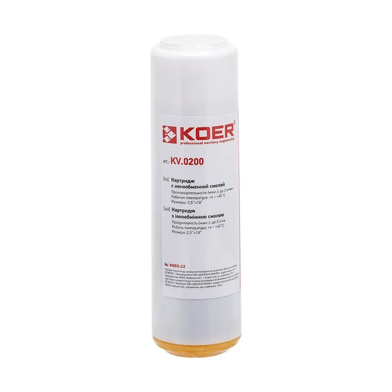 Картридж Koer KV-03-2510 з іонообмінною смолою 2,5"x10"