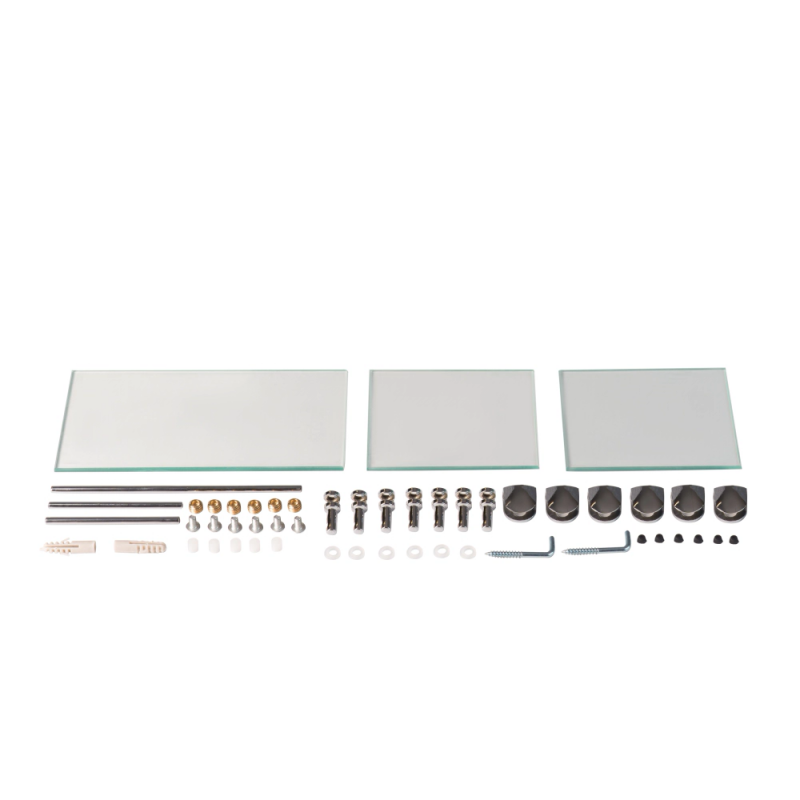 Зеркало настенное Zerix SOLO MOZ01-480x680x100 асимметричное с 3-мя полками