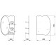 Зеркало настенное Zerix SOLO MOZ01-480x680x100 асимметричное с 3-мя полками