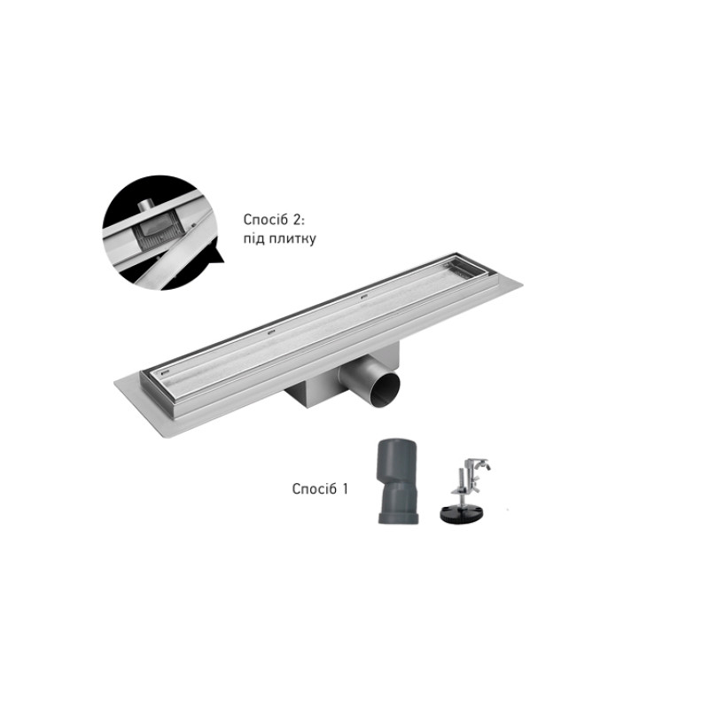 Душовий трап Koer FD30-70x900 з нержавіючої сталі SUS304