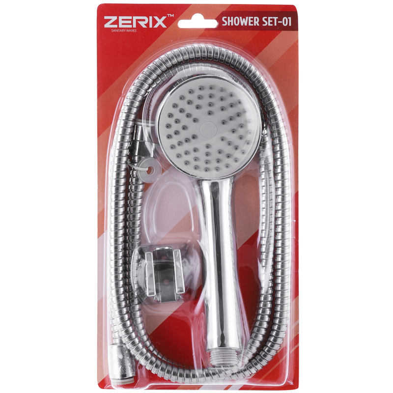 Душевой набор (шланг, лейка, кронштейн) Zerix Shower SET-01