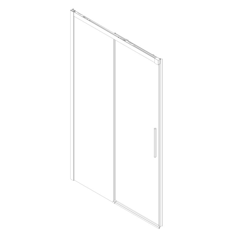 Двері в нішу Koer SR SD05-120x200-TR-01 прозоре скло Easy Clean 6мм, хром