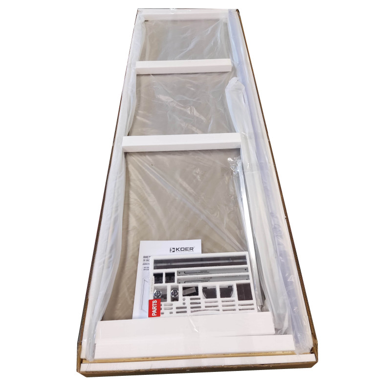 Двері в нішу Koer SR SD05-120x200-TR-01 прозоре скло Easy Clean 6мм, хром