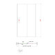 Двері в нішу Koer SR SD05-120x200-TR-01 прозоре скло Easy Clean 6мм, хром
