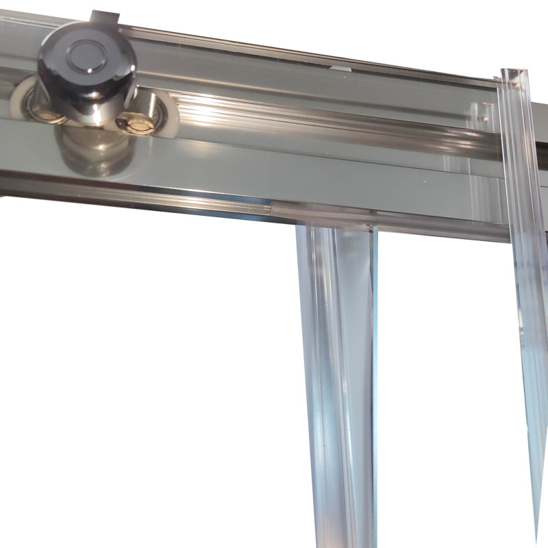 Двері в нішу Koer SR SD05-120x200-TR-01 прозоре скло Easy Clean 6мм, хром