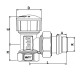 Кран радиаторный термостатический Roho R5150-050 - 1/2" (М30х1,5) (угловой)
