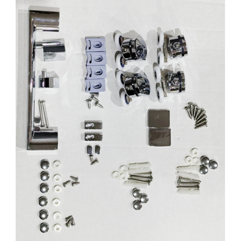 Дверь в нишу Mixxus Premium DIVERSE SD01-120x185-TR Chrome прозрачное стекло 5мм