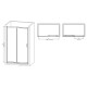 Дверь в нишу Mixxus Premium DIVERSE SD01-120x185-TR Chrome прозрачное стекло 5мм